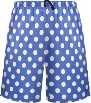 Retro Multicolor Polka Dot On Vintage Paper Texture Men's Pajama Pants Shorts Sleepwear Lounge Pajama Bottoms
