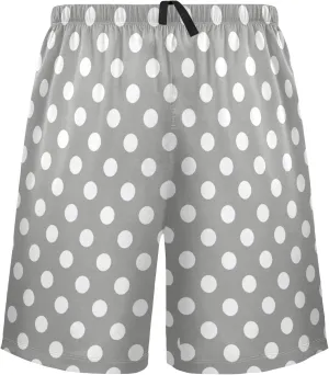 Retro Multicolor Polka Dot On Vintage Paper Texture Men's Pajama Pants Shorts Sleepwear Lounge Pajama Bottoms