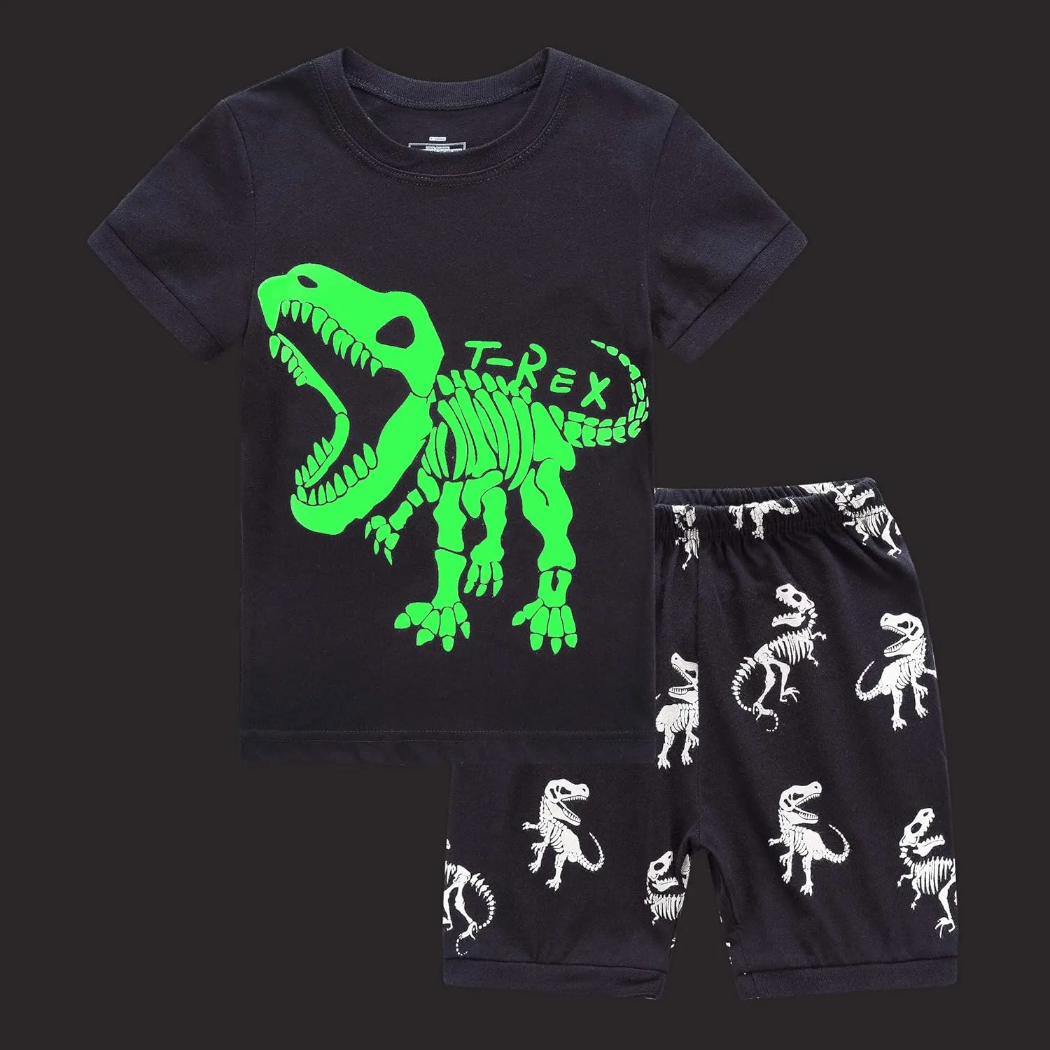 RKOIAN Little Boys Girls' Pajamas Sets Glow in The Dark Toddler Pjs Cotton Kids Sleepwear