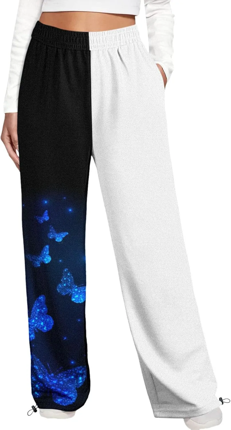 SHAOBGE Womens Sweatpants 2024,High Waisted Baggy Sweatpants Joggers Sport Active Workout Jogger Pants with Pockets Trousers