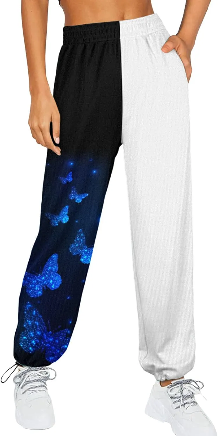 SHAOBGE Womens Sweatpants 2024,High Waisted Baggy Sweatpants Joggers Sport Active Workout Jogger Pants with Pockets Trousers