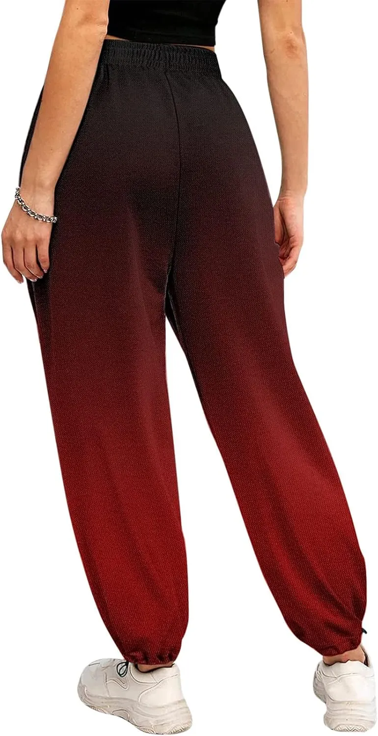 SHAOBGE Womens Sweatpants 2024,High Waisted Baggy Sweatpants Joggers Sport Active Workout Jogger Pants with Pockets Trousers