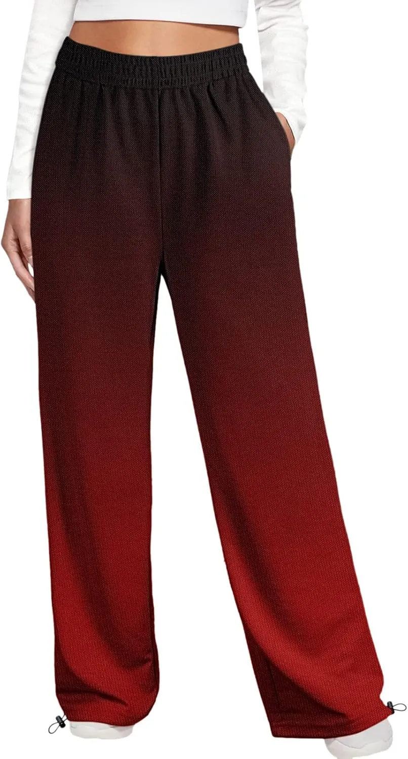 SHAOBGE Womens Sweatpants 2024,High Waisted Baggy Sweatpants Joggers Sport Active Workout Jogger Pants with Pockets Trousers