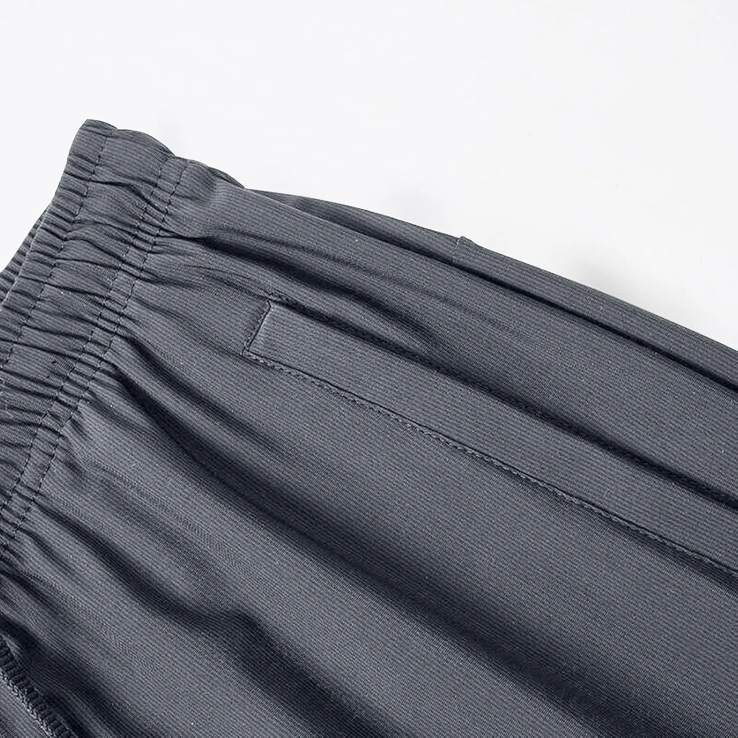 Sinzelimin Men's Jogger Sweatpants Summer Fashion Thin Ice Silk Stretch Comfy Drawstring Elastic Waist Wide Leg Running Pants