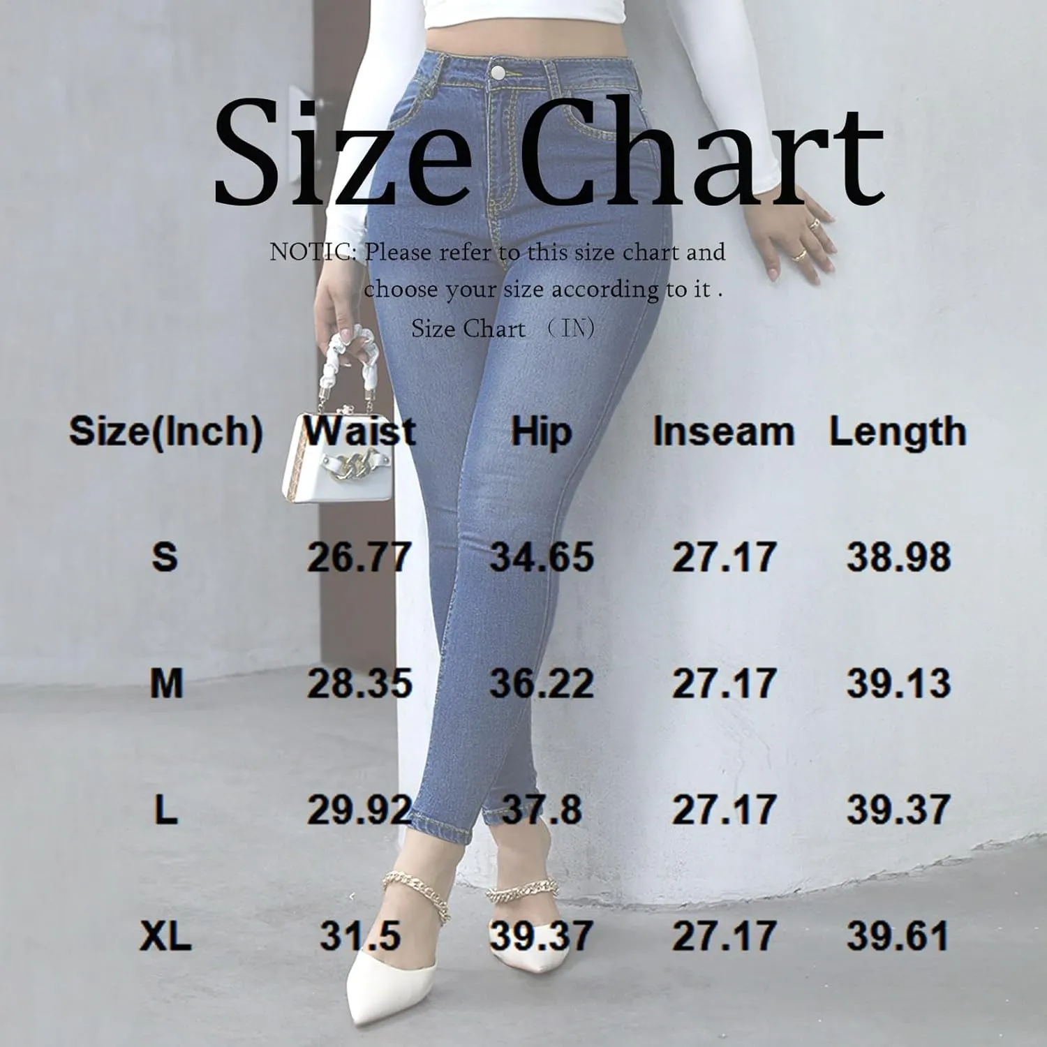 Skinny Jeans for Women High Waist Stretchy Colombian Butt Lifting Jeans Trendy Slim Fit Curvy Denim Leggings