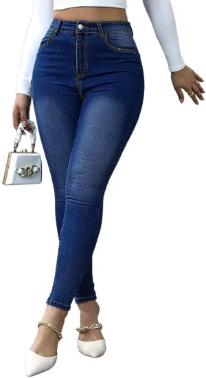 Skinny Jeans for Women High Waist Stretchy Colombian Butt Lifting Jeans Trendy Slim Fit Curvy Denim Leggings