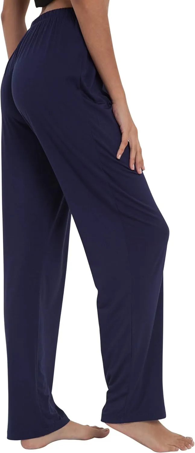 Soft Viscose Pajama Pants for Women, Comfy Lounge Sleep Pants Pj Bottoms Drawstring Sleepwear