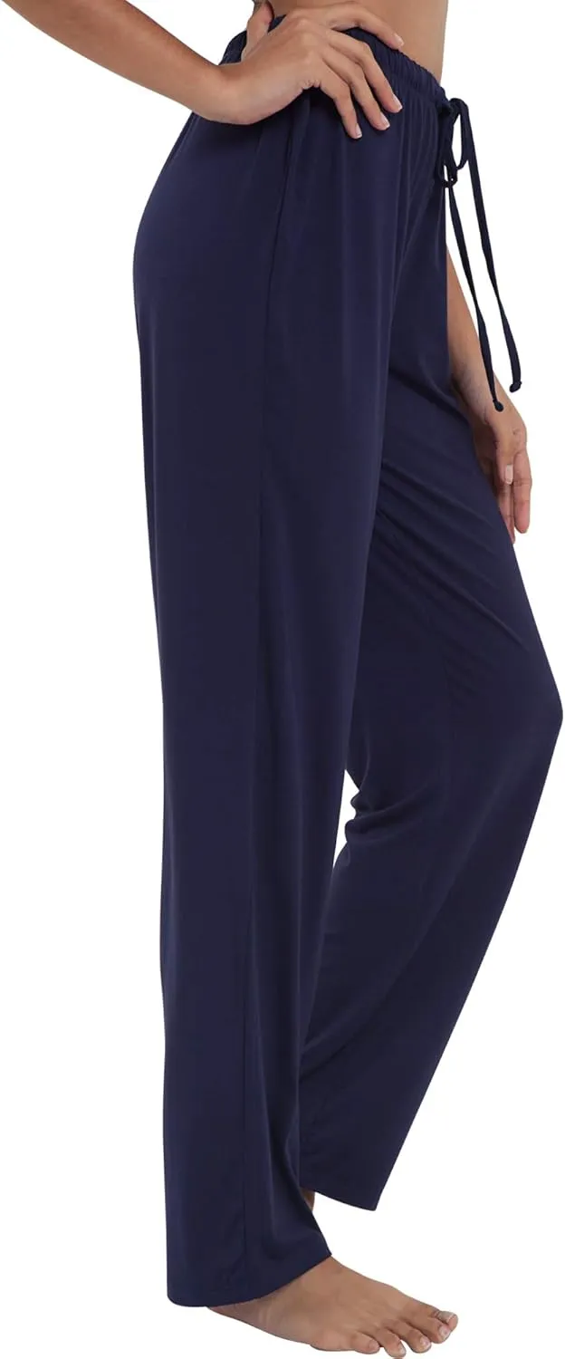 Soft Viscose Pajama Pants for Women, Comfy Lounge Sleep Pants Pj Bottoms Drawstring Sleepwear