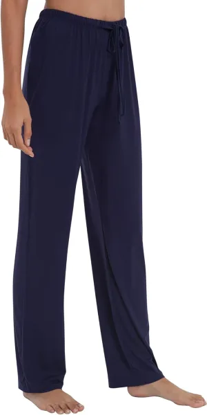 Soft Viscose Pajama Pants for Women, Comfy Lounge Sleep Pants Pj Bottoms Drawstring Sleepwear