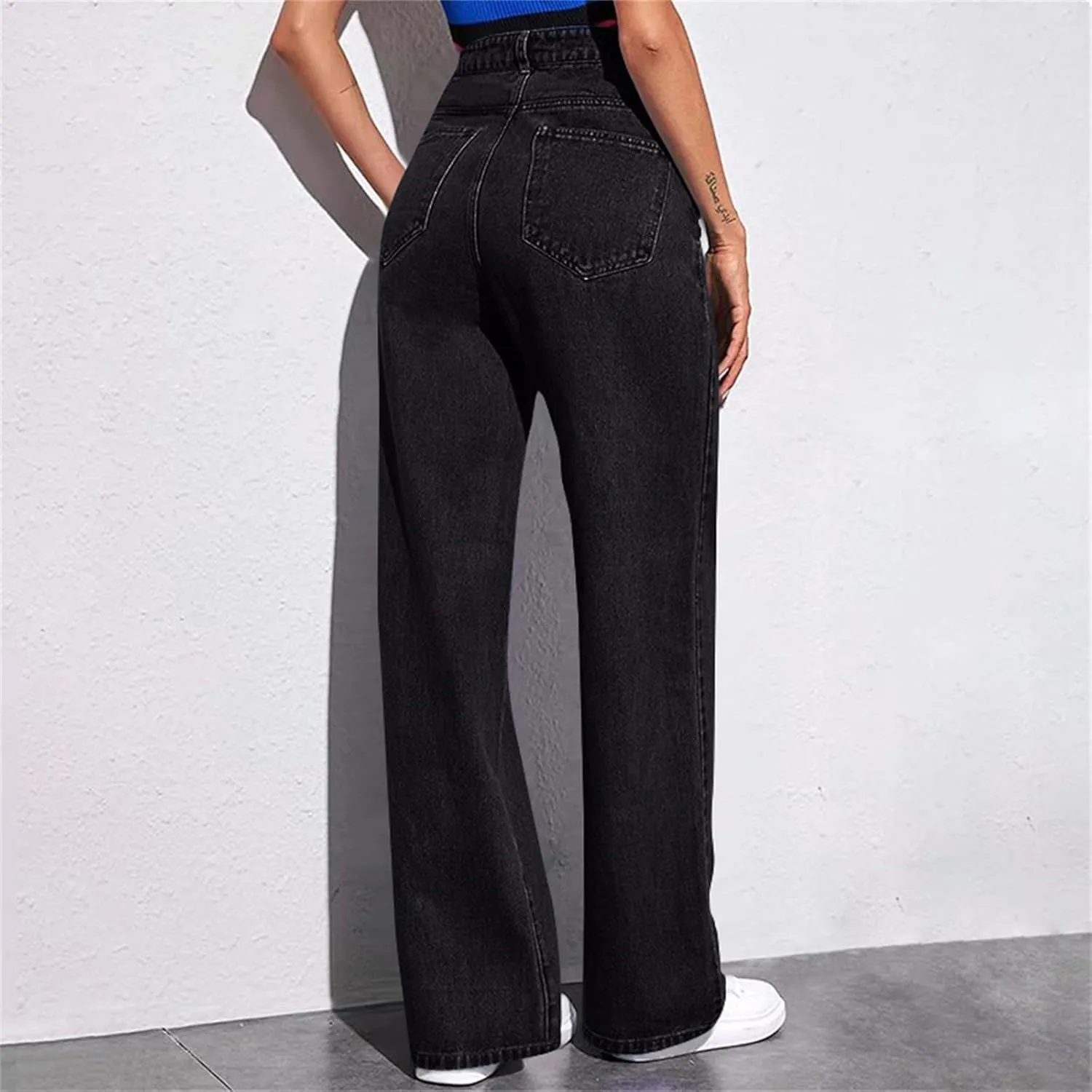 Straight Leg Jeans Woman Baggy Plus Size High Waisted Mother Mom 90s Boyfriend Denim Jeans Vintage Y2k Denim Pants