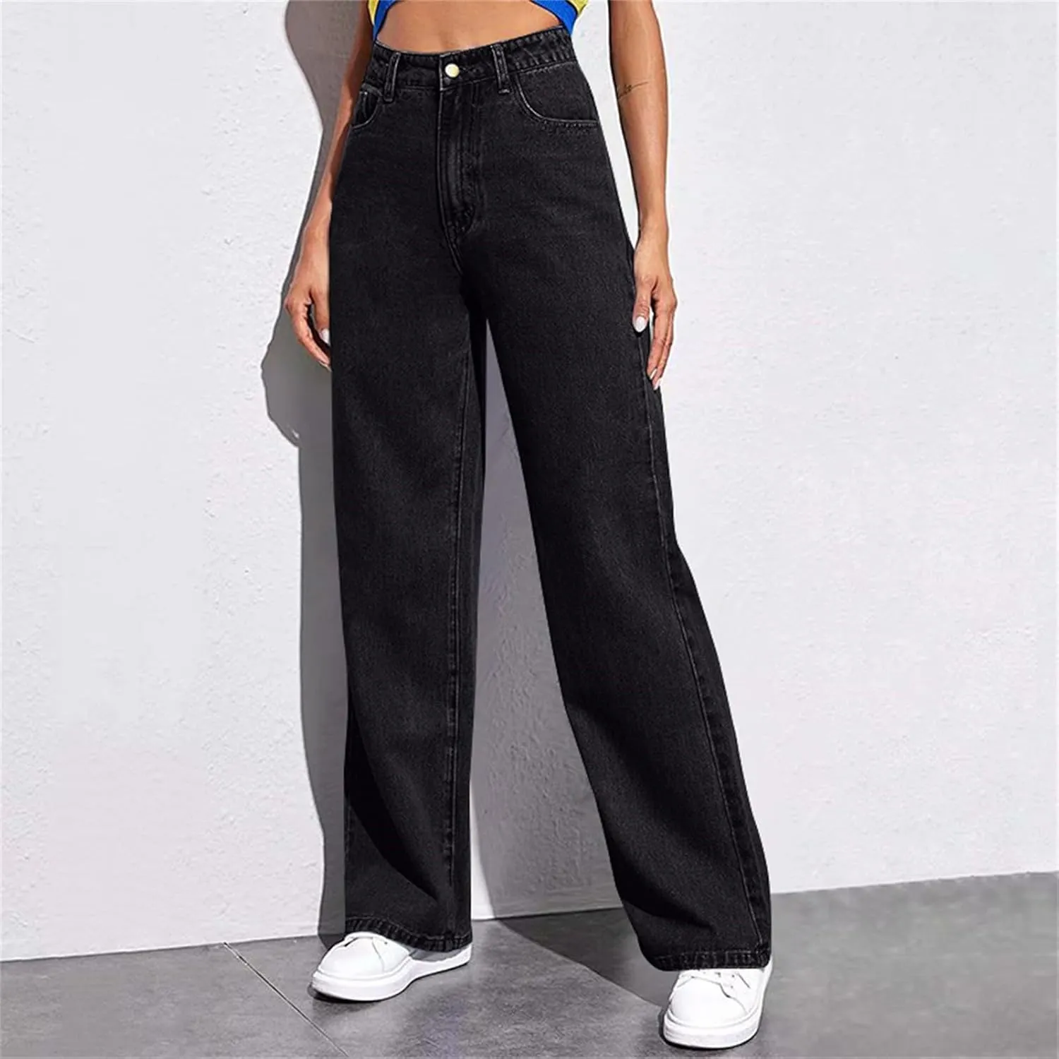 Straight Leg Jeans Woman Baggy Plus Size High Waisted Mother Mom 90s Boyfriend Denim Jeans Vintage Y2k Denim Pants