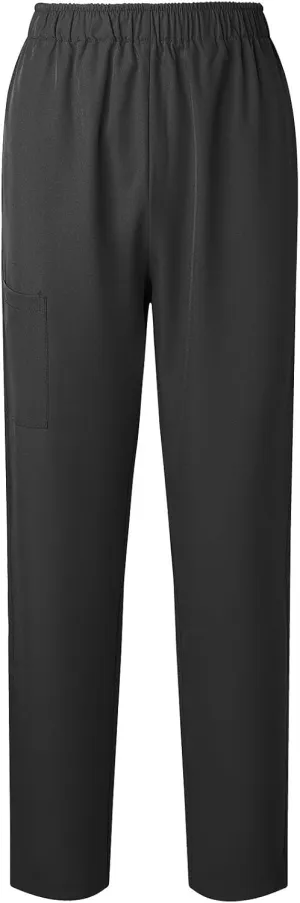 Straight Leg Scrubs_ Pants for Women Elastic High Nursing Uniform Trouser Home Attendant Lightweight Solid Long Pant