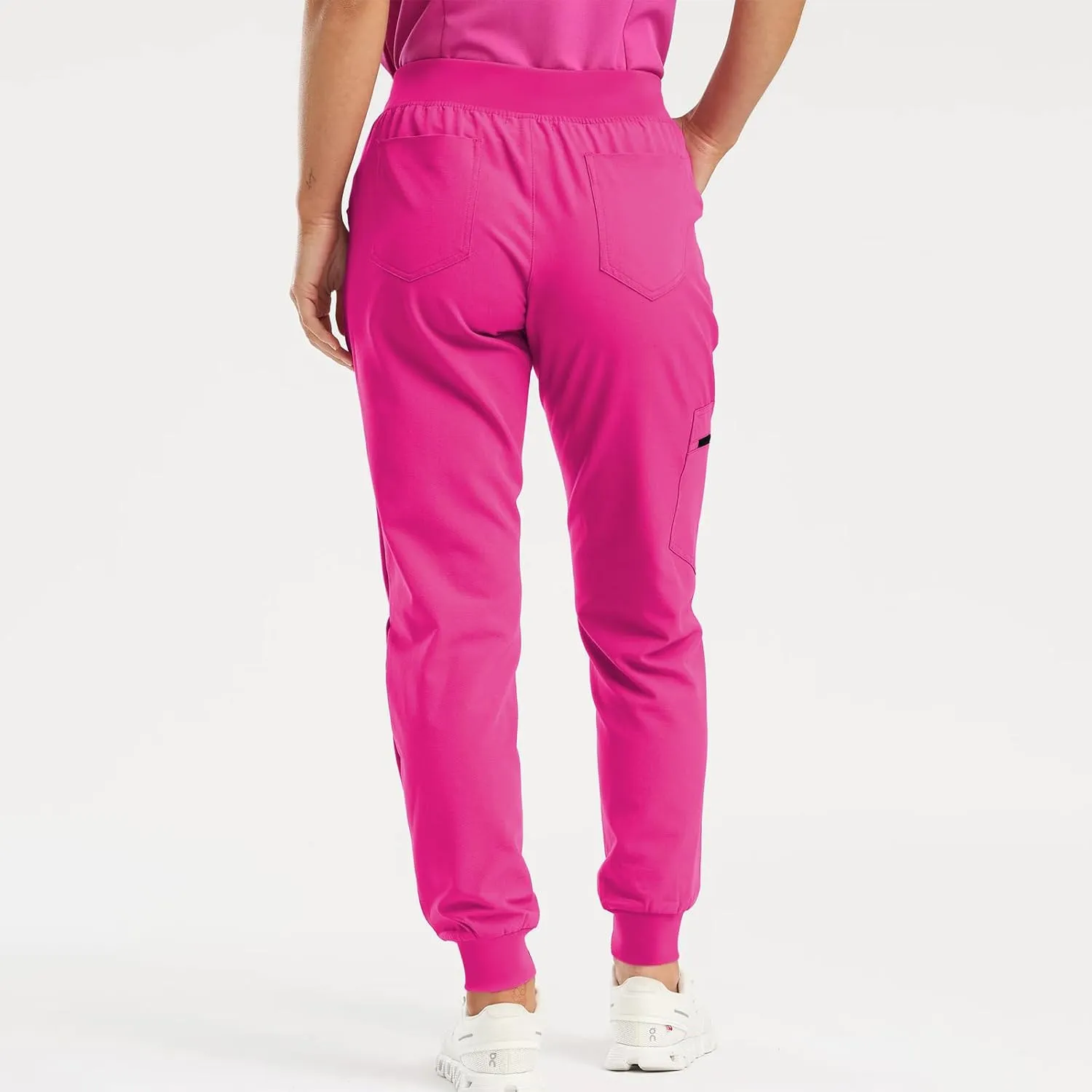Stretch Scrubs for Women Pants High Waist Drawstring Joggers Yoga Pants Lightweight Pockets Cinch Bottom Lounge Pants