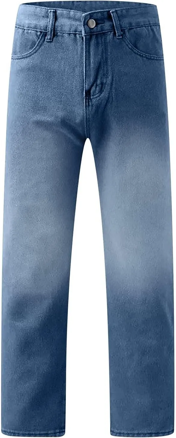 Sweatpants Jeans for Women Boyfriend Baggy Wide Leg Jeans Loose Fit Trendy Denim Pants with Pocket