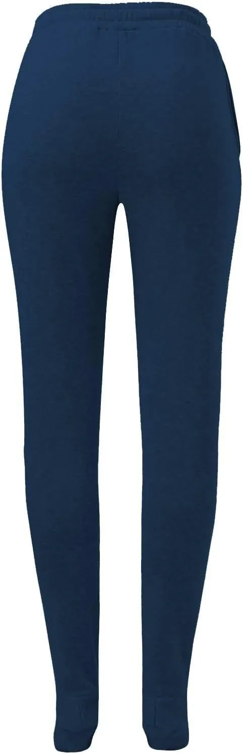 Sweatpants with Foot for Women Fleece Lined Soft Warm Drawstring Elastic Waist Pajama Pants Casual Loungewear Trouser