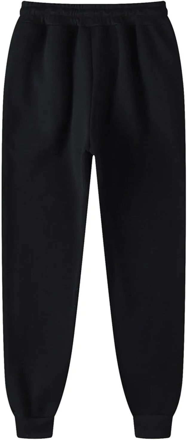 Tall Mens Sweatpants Men's Heavyweight Fleece Cargo Sweatpants Stretch Jogger Sport Pants Drawstring Sports Trousers