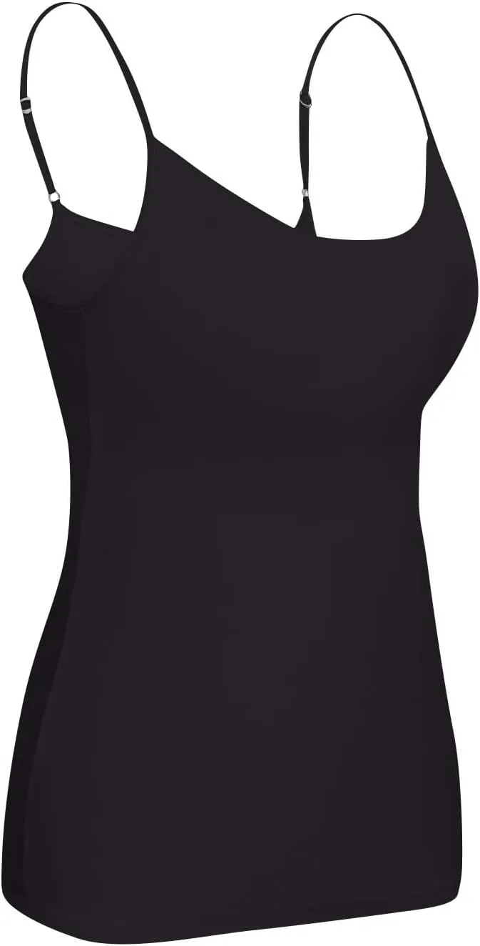 Tank Top for Women with Built in Bra 2025 Summer Shelf Bra Camisole Tops Womens Spaghetti Strap Cami Tank