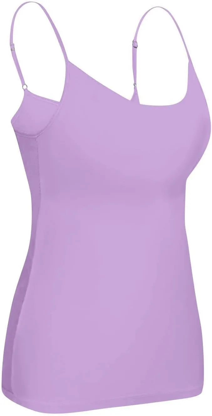 Tank Tops for Women Built in Bra Adjustable Spaghetti Strap Workout Yoga Shirts Basic Tank Tops Layer Padded Bra
