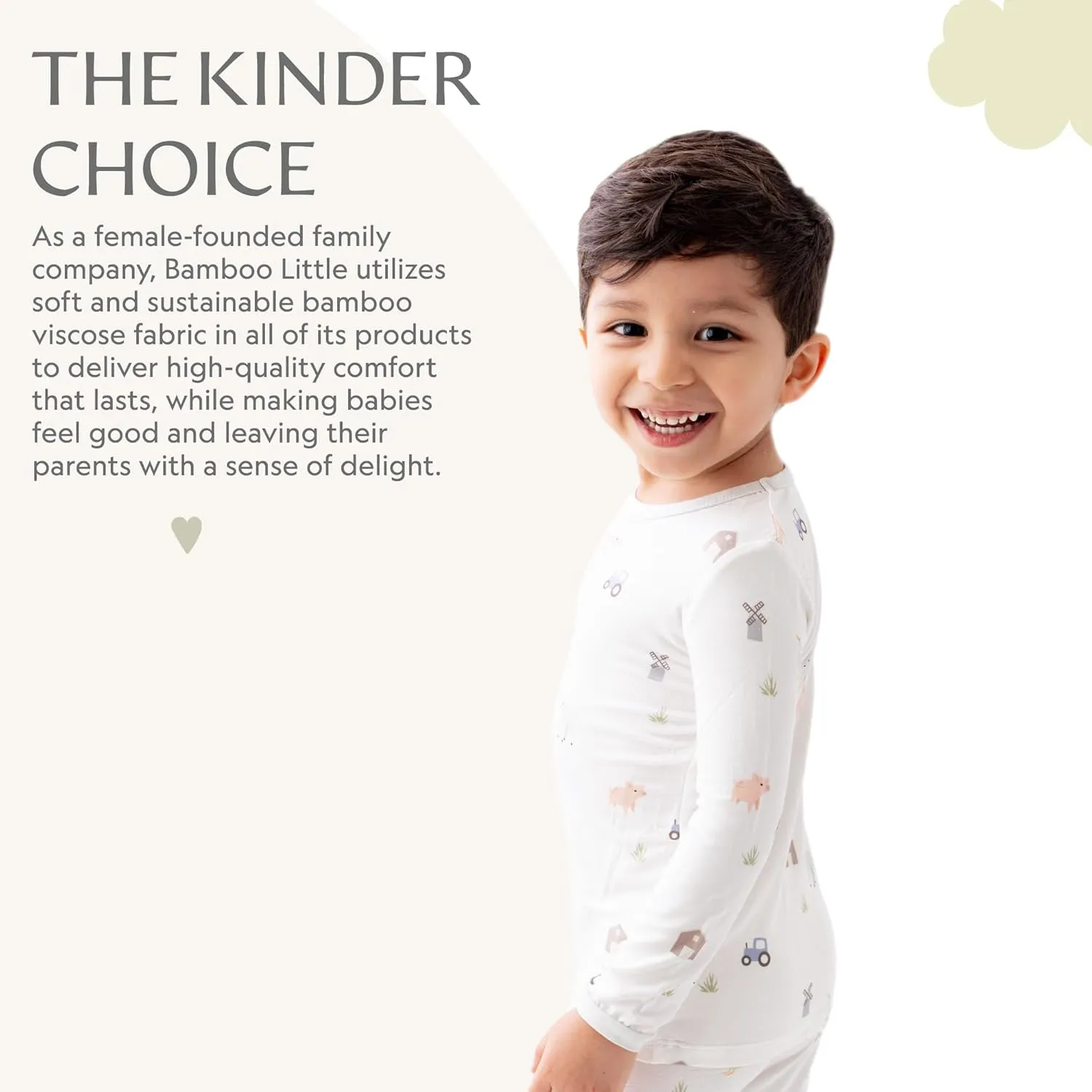 Toddler Pajamas – 95% Bamboo Viscose, 5% Spandex – Soft, Breathable Long-Sleeve Pajama Set for Kids, Sleepwear, Imported