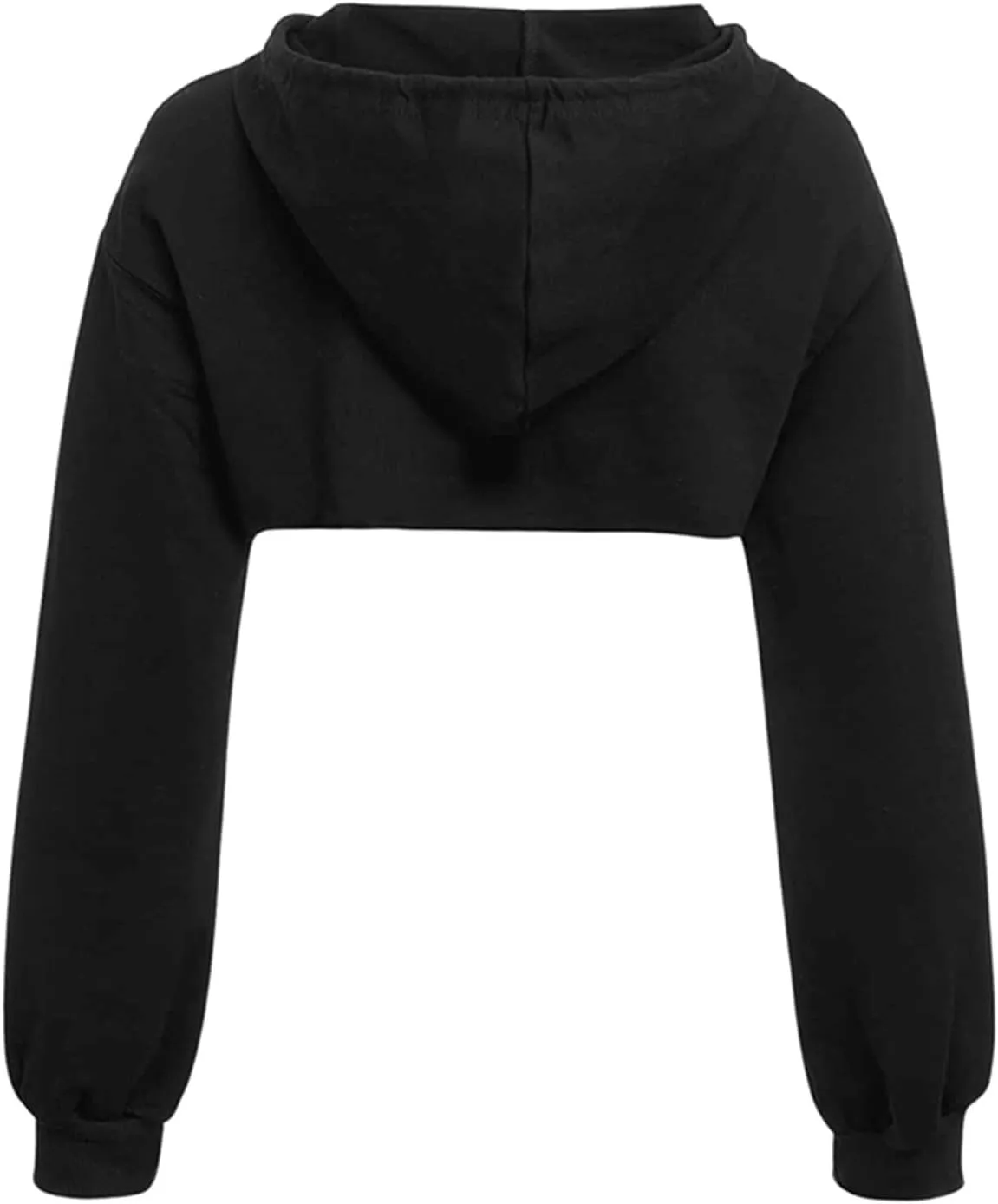 TUQIDEWU Sweatshirt for Women, Long Sleeve Super Crop Top Hoodies Sweatshirts Aesthetic Punk Hip Hop Dance Sexy Rave Clothes