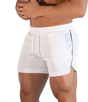 Uillui Men's 4" Gym Workout Shorts Lightweight Quick Dry Breathable Athletic Running Shorts Bodybuilding Yoga Shorts Pockets