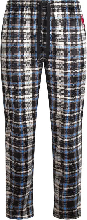 U.S. Polo Assn. Men's Pajama Pants - Soft Fleece Plaid Lounge Pants Sleepwear Bottoms for Men with Pockets (Sizes: S-XL)