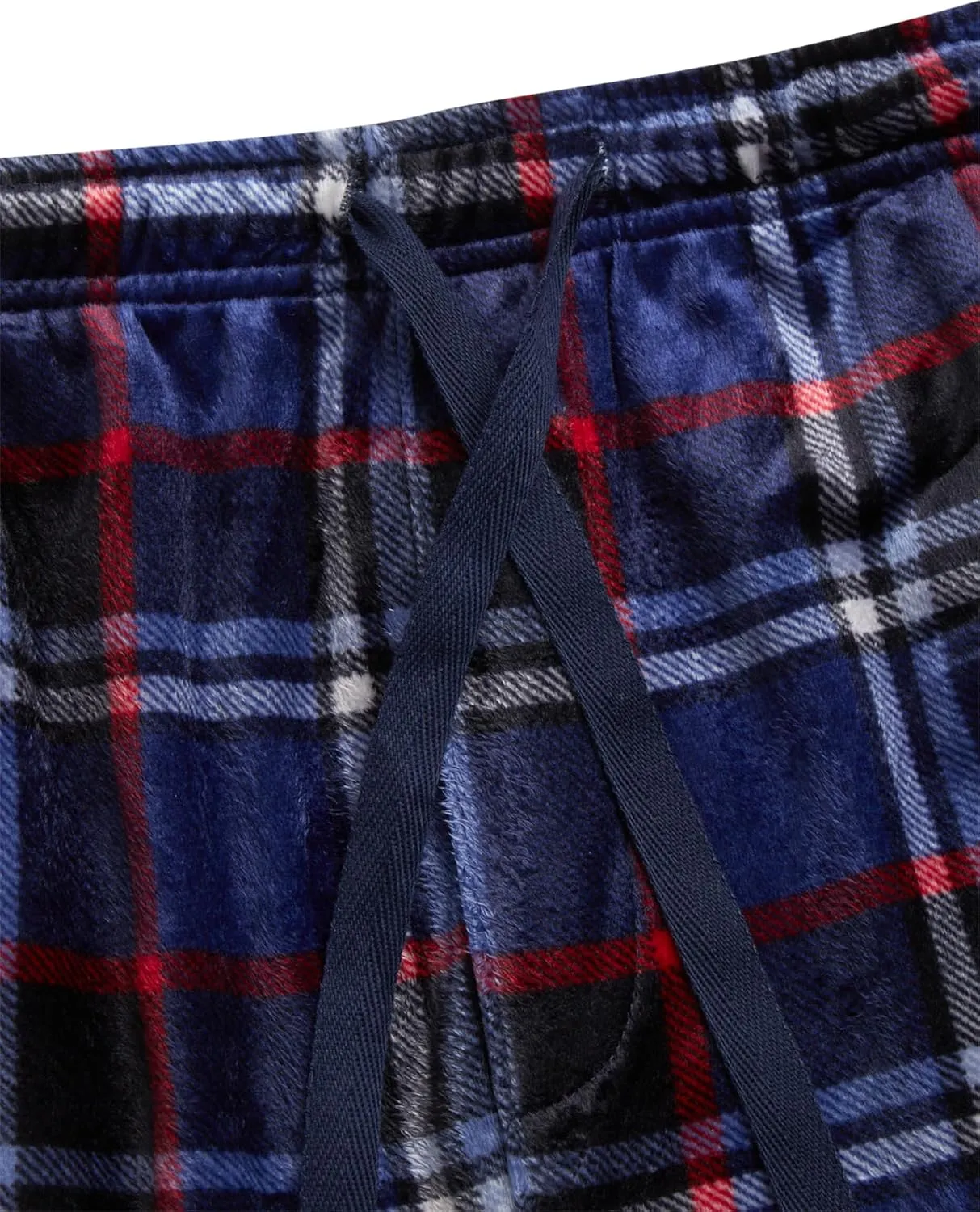 U.S. Polo Assn. Men's Pajama Pants - Soft Fleece Plaid Lounge Pants Sleepwear Bottoms for Men with Pockets (Sizes: S-XL)