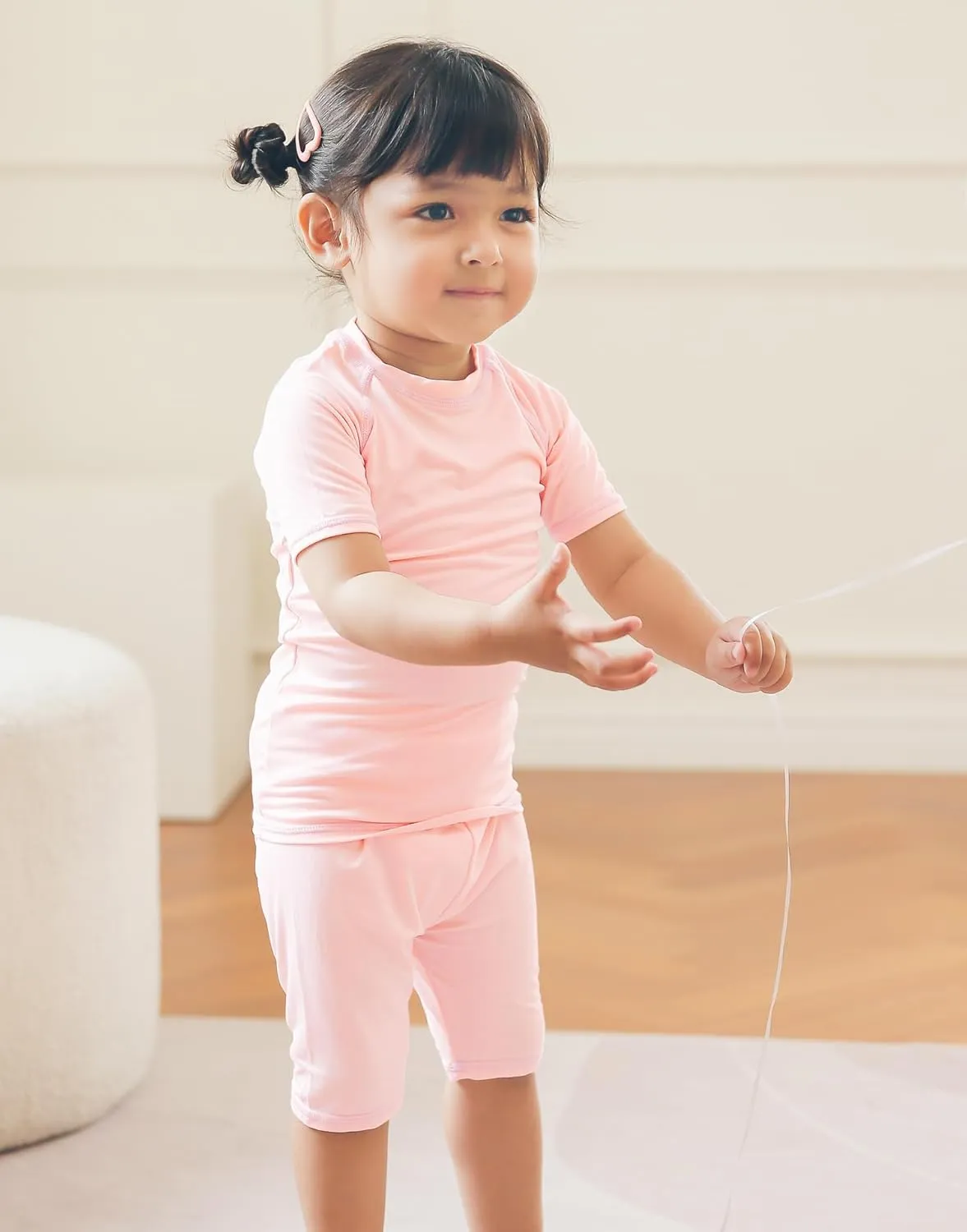 VAENAIT BABY Infant Toddler Junior Girls Boys Pajamas Pyjamas Sleepwear Set Solid Bamboo Daily Short Summer Pjs Set 6M-12Y