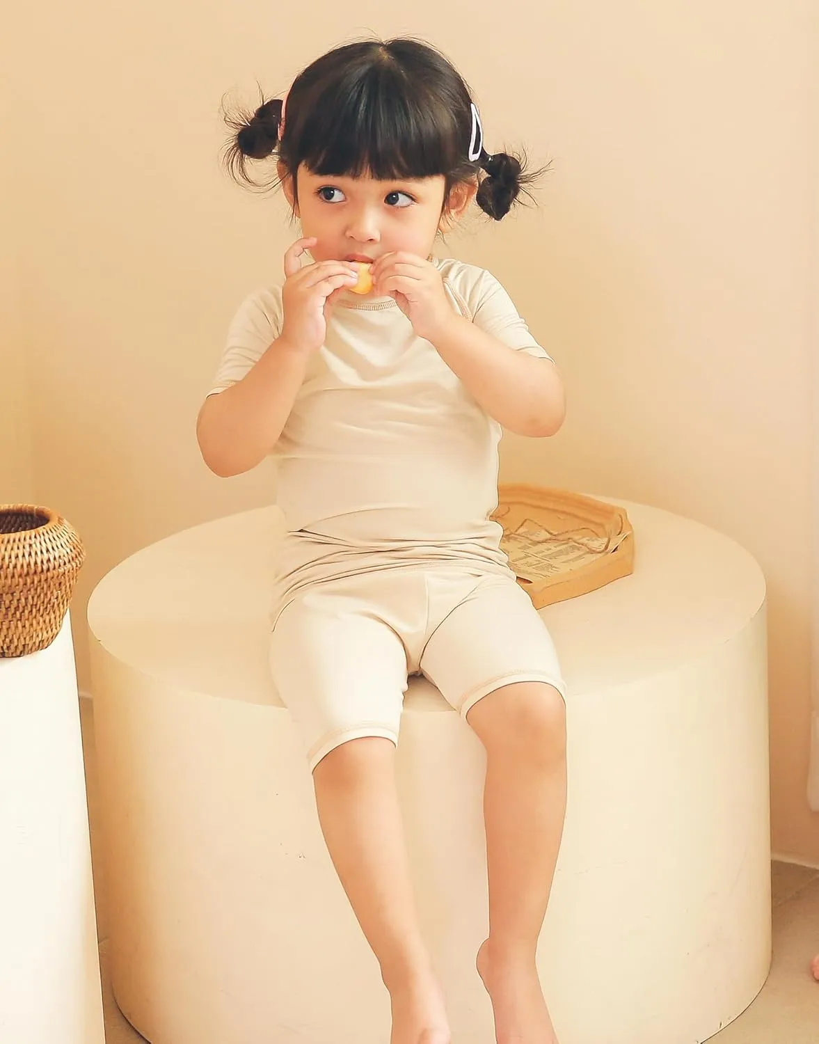 VAENAIT BABY Infant Toddler Junior Girls Boys Pajamas Pyjamas Sleepwear Set Solid Bamboo Daily Short Summer Pjs Set 6M-12Y