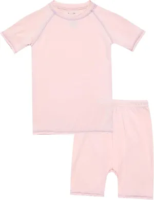 VAENAIT BABY Infant Toddler Junior Girls Boys Pajamas Pyjamas Sleepwear Set Solid Bamboo Daily Short Summer Pjs Set 6M-12Y