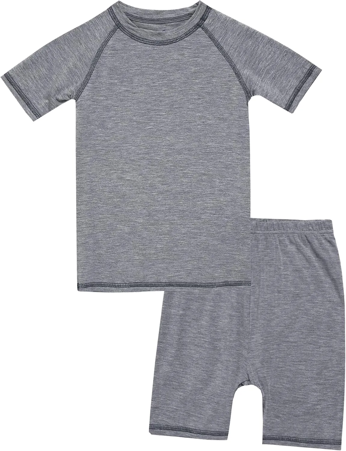 VAENAIT BABY Infant Toddler Junior Girls Boys Pajamas Pyjamas Sleepwear Set Solid Bamboo Daily Short Summer Pjs Set 6M-12Y
