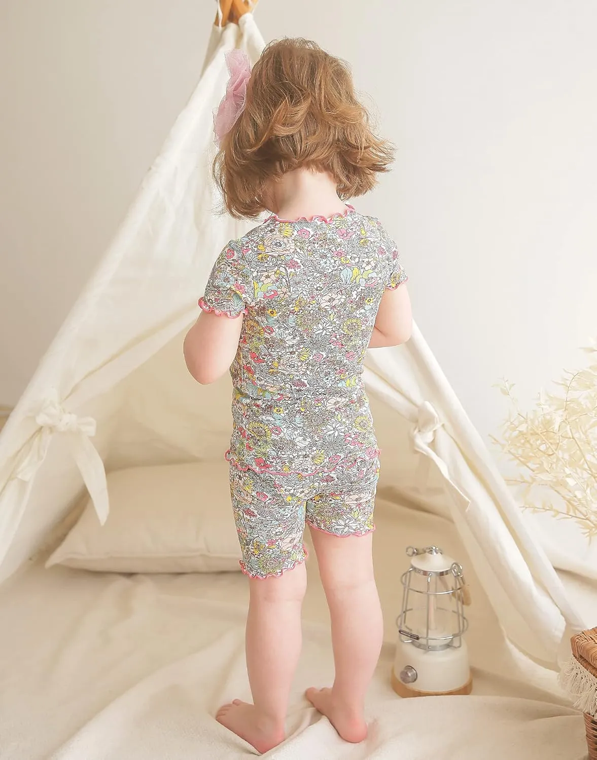 Vaenait Toddler Girls Boys Kids Girls Boys Animal Flower Patern Sleepwear Pajamas Summer Viscose Pjs