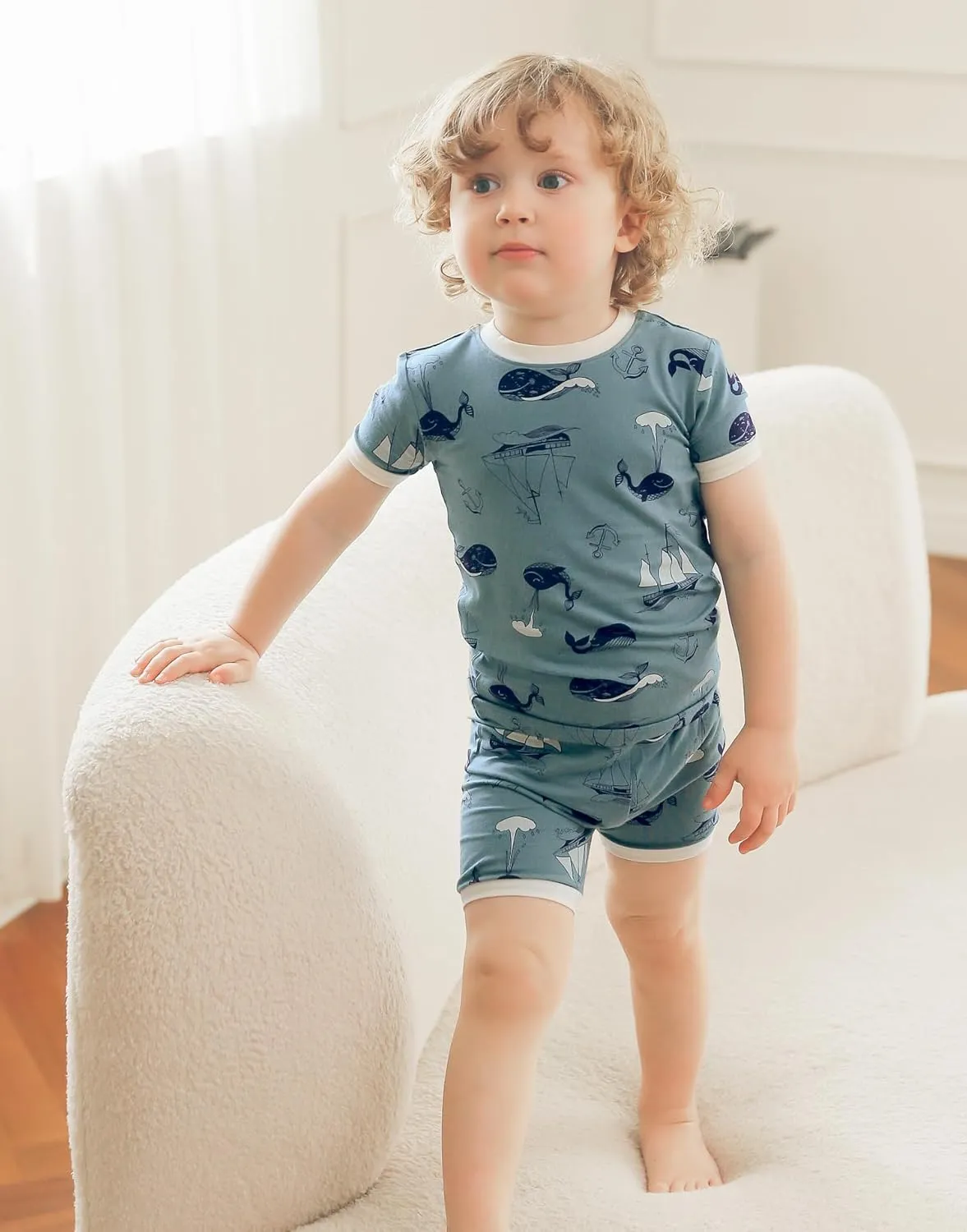 Vaenait Toddler Girls Boys Kids Girls Boys Animal Flower Patern Sleepwear Pajamas Summer Viscose Pjs