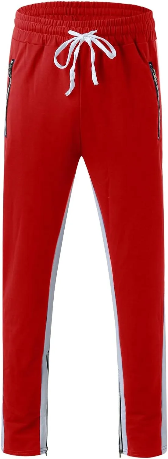 Vickyleb Cargo Pants for Men Stretch,Men's Workout Slim Fit Sweatpants Gym with Pockets Stretch Jogger Pants