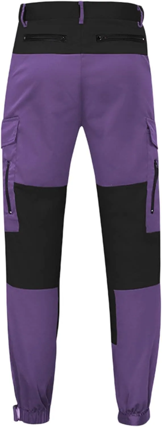 Vickyleb Cargo Pants for Men Stretch,Men's Workout Slim Fit Sweatpants Gym with Pockets Stretch Jogger Pants