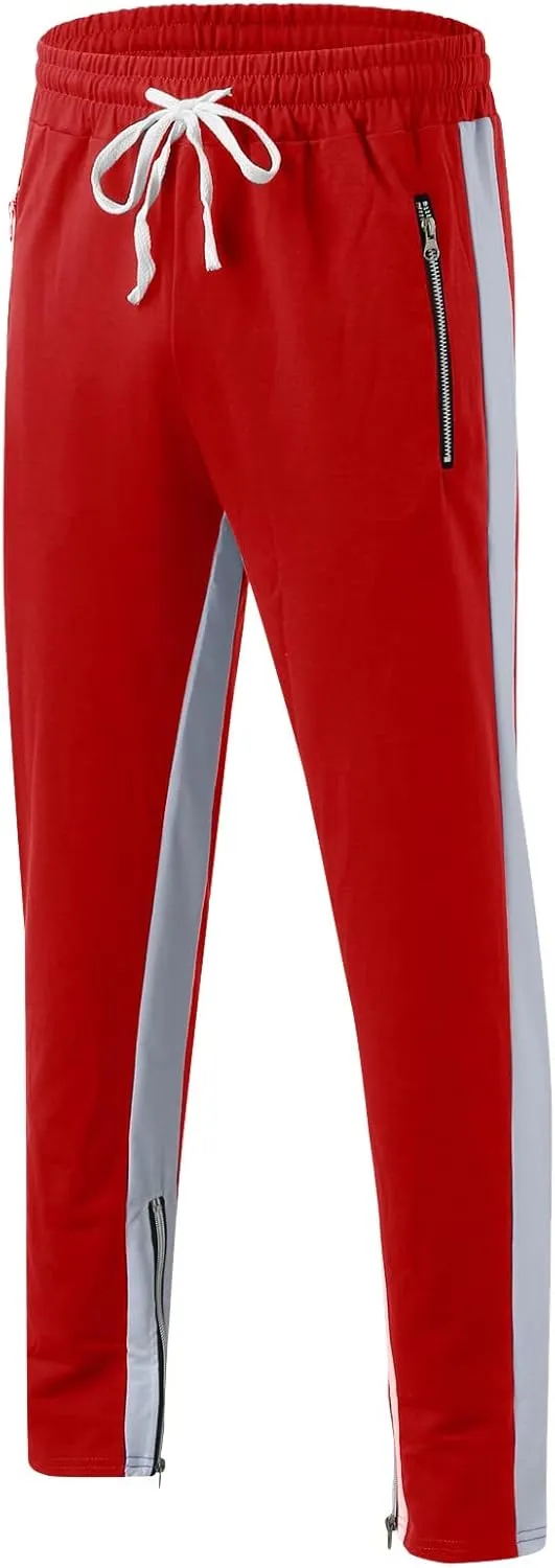 Vickyleb Cargo Pants for Men Stretch,Men's Workout Slim Fit Sweatpants Gym with Pockets Stretch Jogger Pants