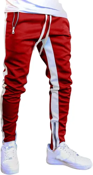 Vickyleb Cargo Pants for Men Stretch,Men's Workout Slim Fit Sweatpants Gym with Pockets Stretch Jogger Pants