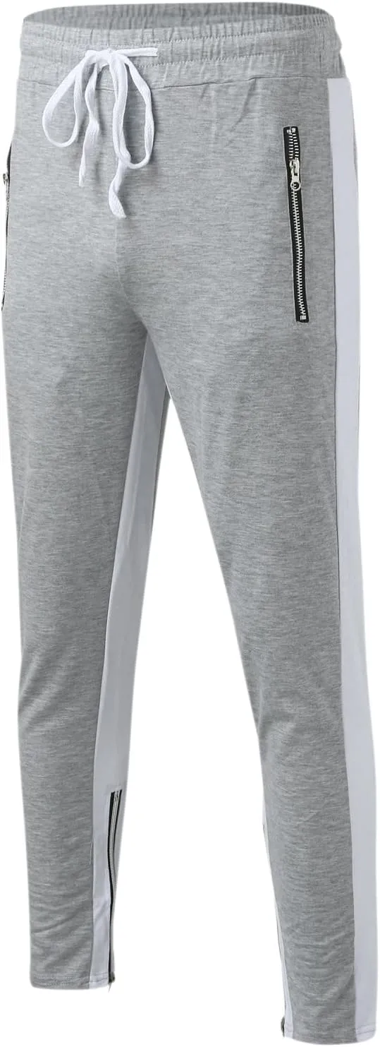 Vickyleb Cargo Pants for Men Stretch,Men's Workout Slim Fit Sweatpants Gym with Pockets Stretch Jogger Pants