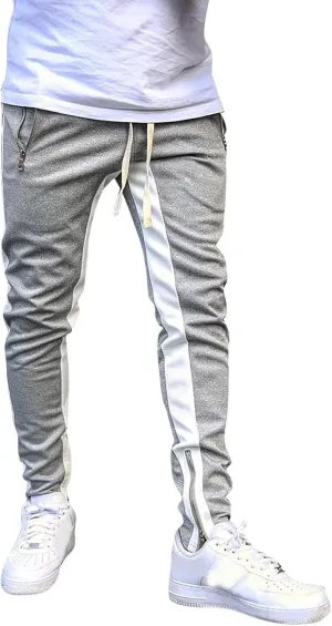 Vickyleb Cargo Pants for Men Stretch,Men's Workout Slim Fit Sweatpants Gym with Pockets Stretch Jogger Pants