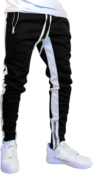 Vickyleb Cargo Pants for Men Stretch,Men's Workout Slim Fit Sweatpants Gym with Pockets Stretch Jogger Pants