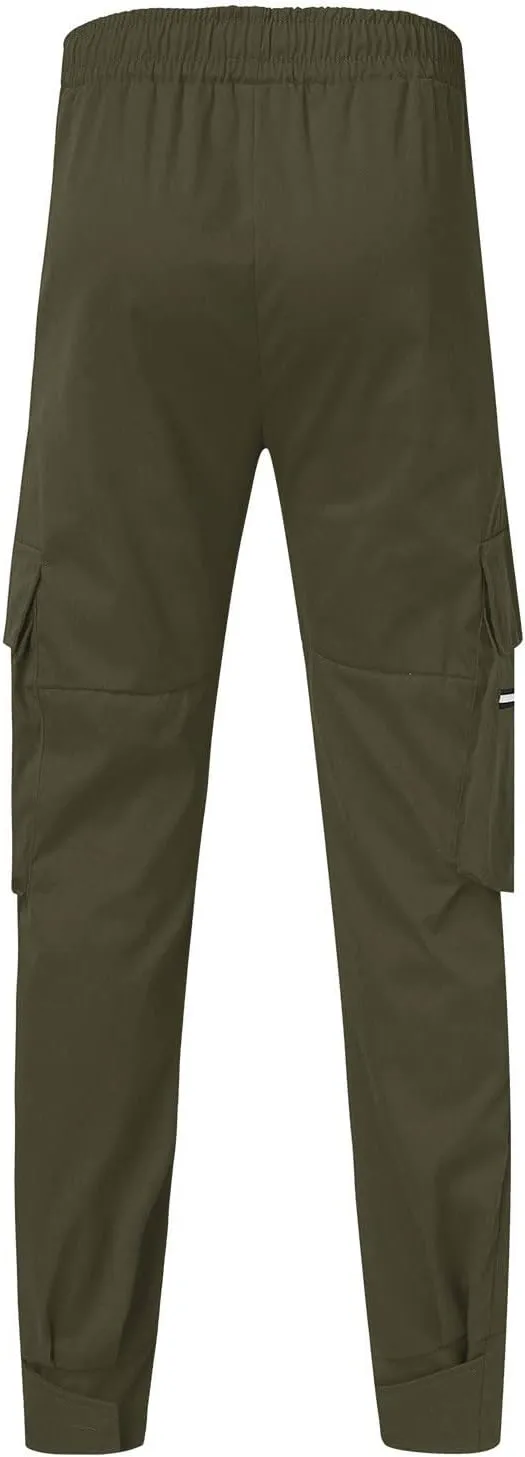 Vickyleb Cargo Pants for Men Stretch,Men's Workout Slim Fit Sweatpants Gym with Pockets Stretch Jogger Pants