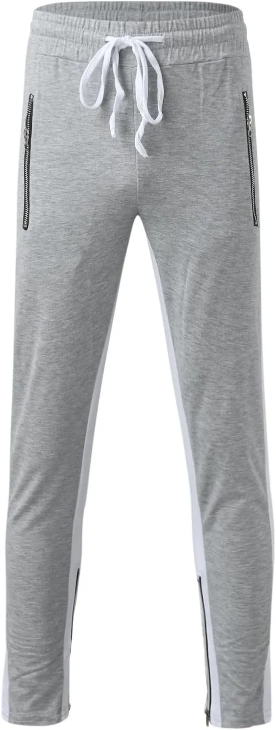 Vickyleb Cargo Pants for Men Stretch,Men's Workout Slim Fit Sweatpants Gym with Pockets Stretch Jogger Pants