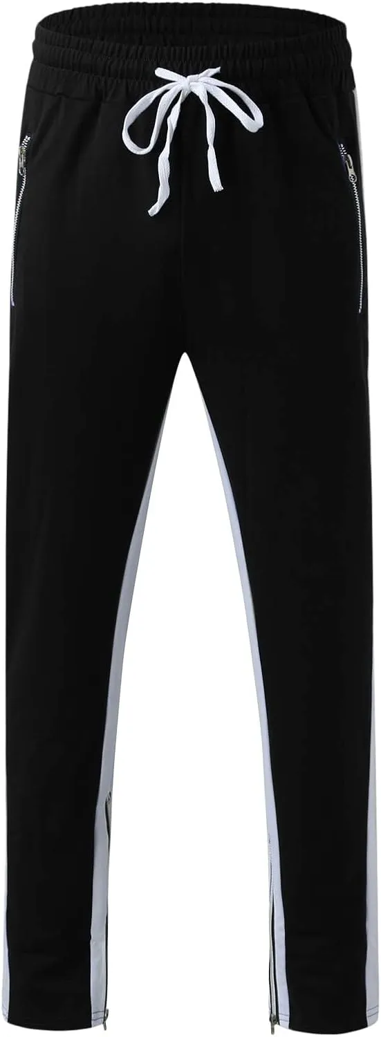 Vickyleb Cargo Pants for Men Stretch,Men's Workout Slim Fit Sweatpants Gym with Pockets Stretch Jogger Pants