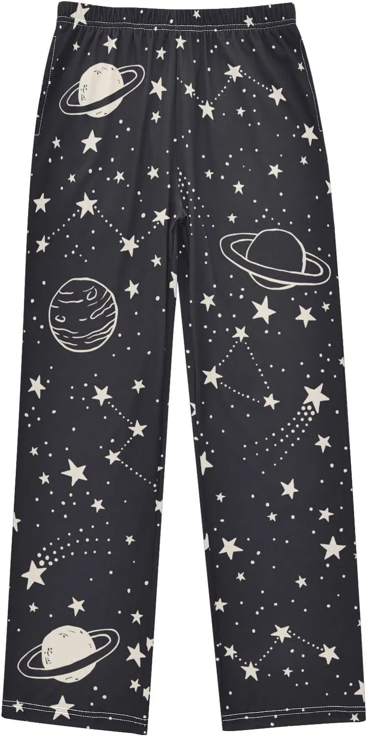 visesunny Boys' Pants Cute Animal Pattern Jogger Sweatpants Elastic Waist Long Bottoms Trousers with Two Pockets S-XL