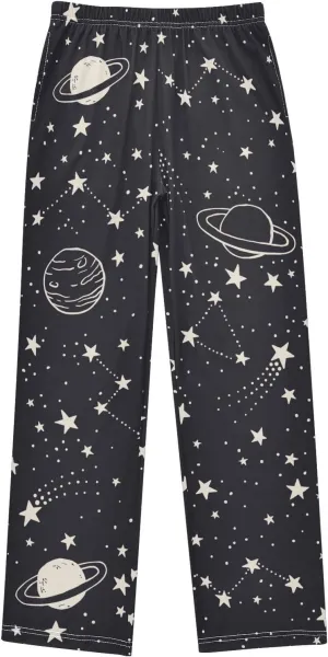 visesunny Boys' Pants Cute Animal Pattern Jogger Sweatpants Elastic Waist Long Bottoms Trousers with Two Pockets S-XL