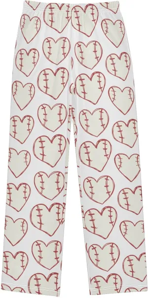 visesunny Boys' Pants Loose Lounge Jogger Pants Elastic Waist Pattern Long Bottoms Trousers with Tow Pockets Size S-XL