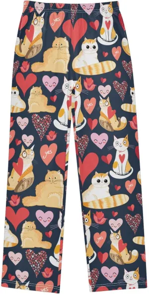 visesunny Boys' Pants Loose Lounge Jogger Pants Elastic Waist Pattern Long Bottoms Trousers with Tow Pockets Size S-XL