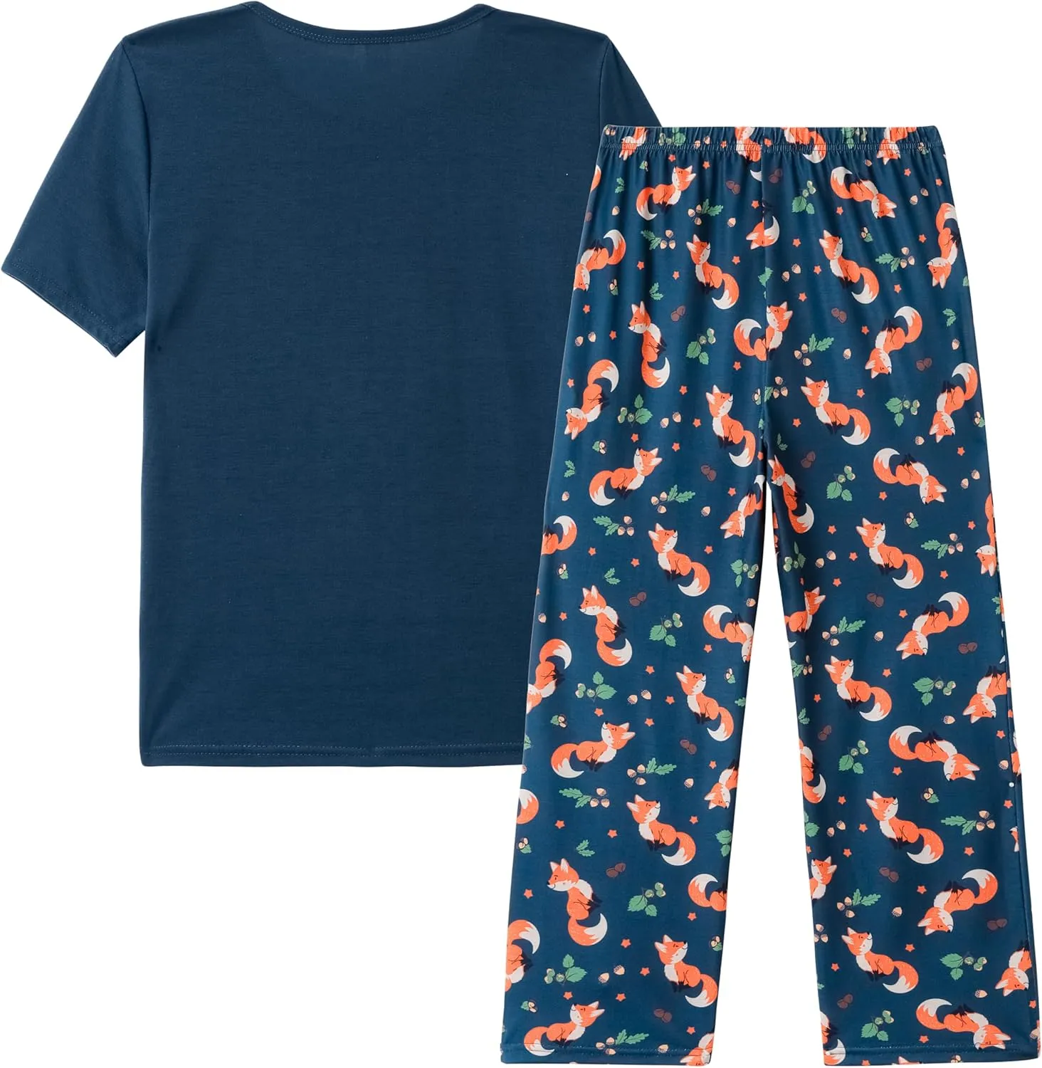 Vopmocld Kids Short Sleeve Long Pants Cartoon Cute 2PCS Sleepwear Casual Loungewear Unisex Child Size 6 Years to 14 Years