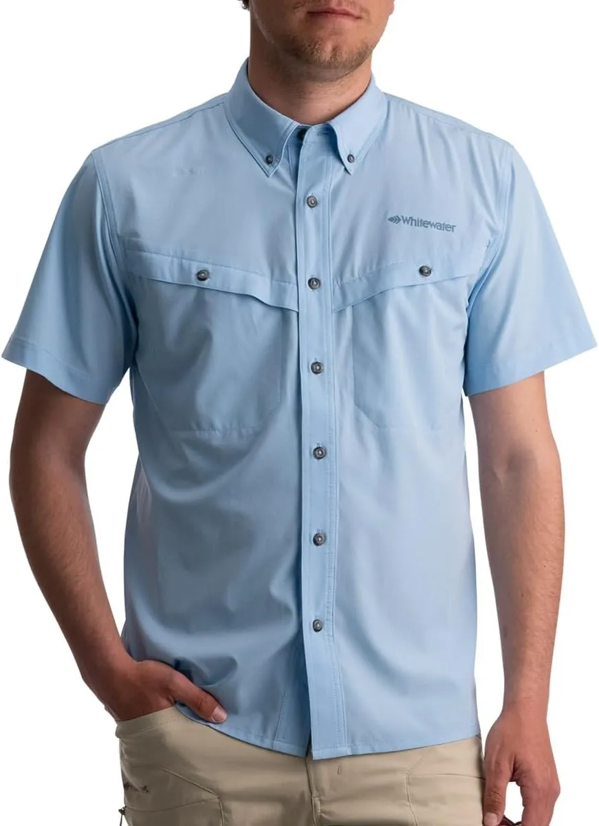 Whitewater Lightweight Moisture Wicking Short Sleeve Fishing Shirt with UPF 50