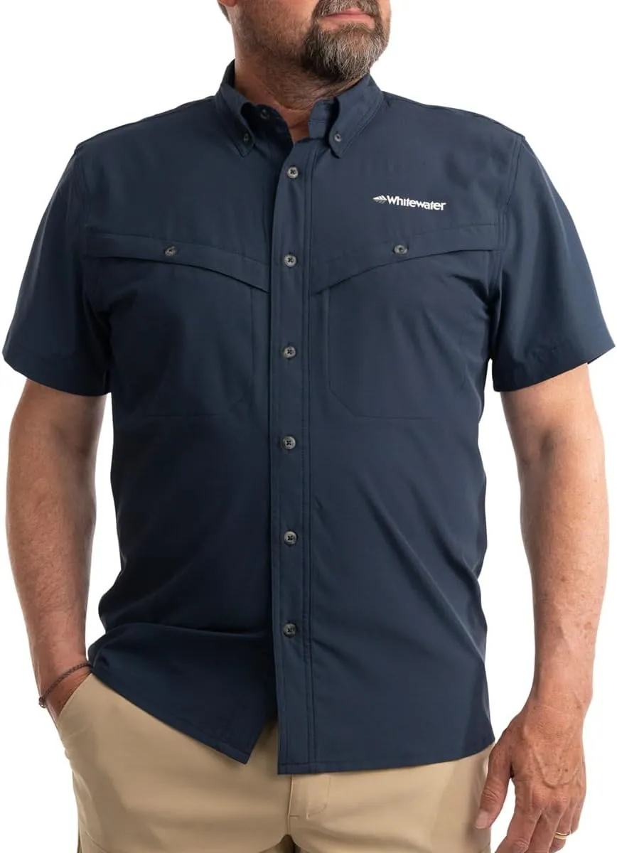 Whitewater Lightweight Moisture Wicking Short Sleeve Fishing Shirt with UPF 50